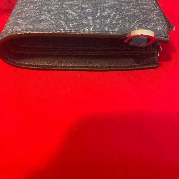 Michael Kors Blue Monogram Wallet - Picture 10 of 11